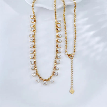 5.72 ctw Celestial Pavé Mixed-Cut Lab-Grown Diamond Necklace in 18K Yellow Gold