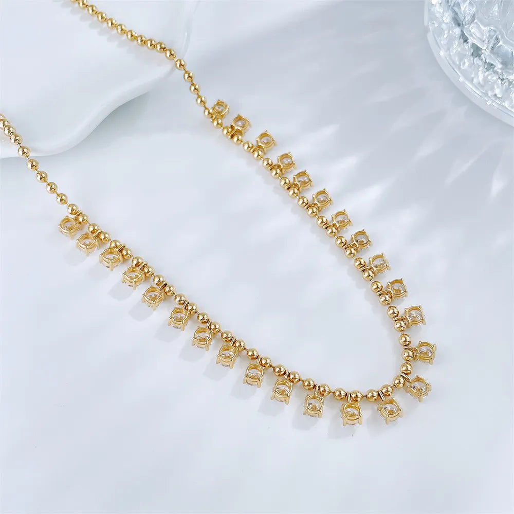 5.72 ctw Celestial Pavé Mixed-Cut Lab-Grown Diamond Necklace in 18K Yellow Gold
