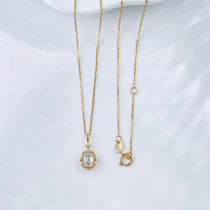 0.52 ct Celestial Emerald-Cut Lab-Grown Diamond Necklace in 18K Yellow Gold – APYN0196-Y