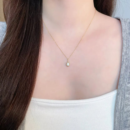0.52 ct Celestial Emerald-Cut Lab-Grown Diamond Necklace in 18K Yellow Gold – APYN0196-Y