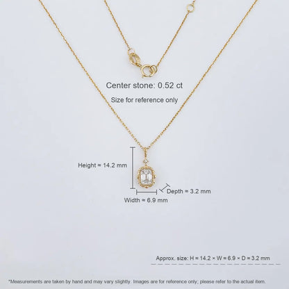 0.52 ct Celestial Emerald-Cut Lab-Grown Diamond Necklace in 18K Yellow Gold – APYN0196-Y
