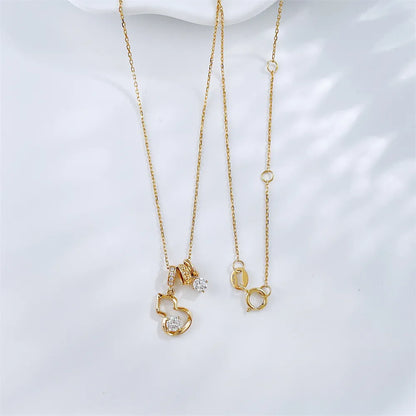 0.24 ctw Celestial Adjustable Round-Cut Lab-Grown Diamond Necklace in 18K Yellow Gold – APYN0197-Y