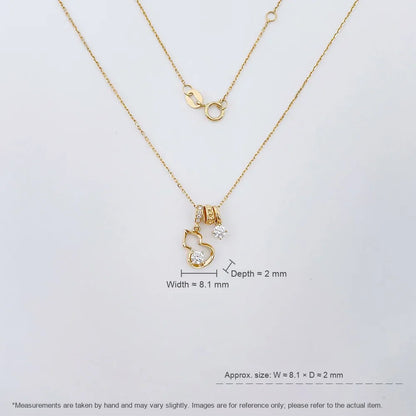0.24 ctw Celestial Adjustable Round-Cut Lab-Grown Diamond Necklace in 18K Yellow Gold – APYN0197-Y