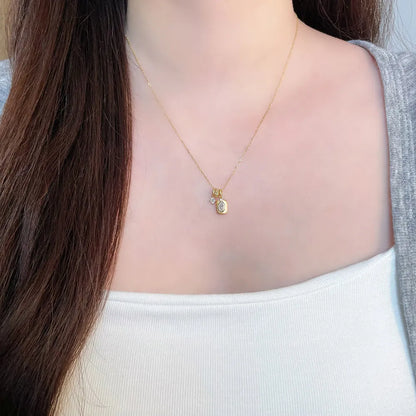 0.19 ct Vintage Stackable Radiant-Cut Lab-Grown Diamond Pendant Necklace in 18K Yellow Gold