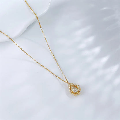 0.35 ct Celestial Adjustable Pear-Cut Lab-Grown Diamond Necklace in 18K Yellow Gold – APYN0202-Y