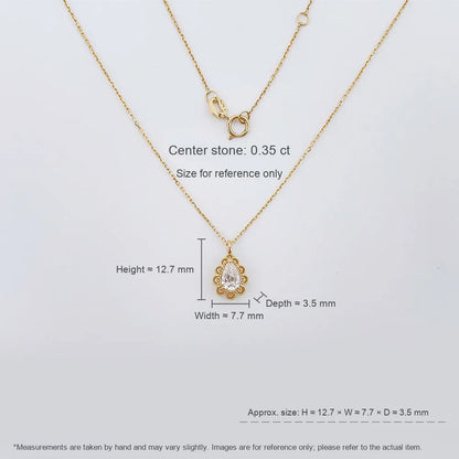 0.35 ct Celestial Adjustable Pear-Cut Lab-Grown Diamond Necklace in 18K Yellow Gold – APYN0202-Y