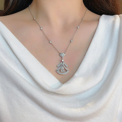 2.03 ct Statement Adjustable Mixed-Cut Lab-Grown Diamond Pendant Necklace in 18K White Gold