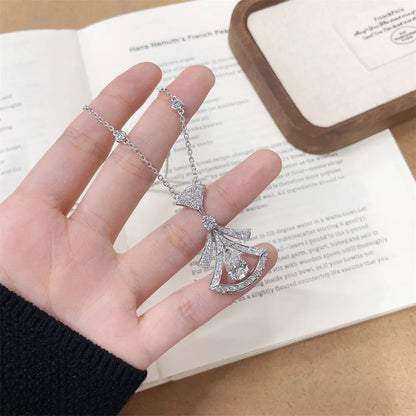 2.03 ct Statement Adjustable Mixed-Cut Lab-Grown Diamond Pendant Necklace in 18K White Gold