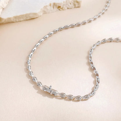 1.03 ct Statement Pear-Cut Lab-Grown Diamond Necklace in 18K White Gold