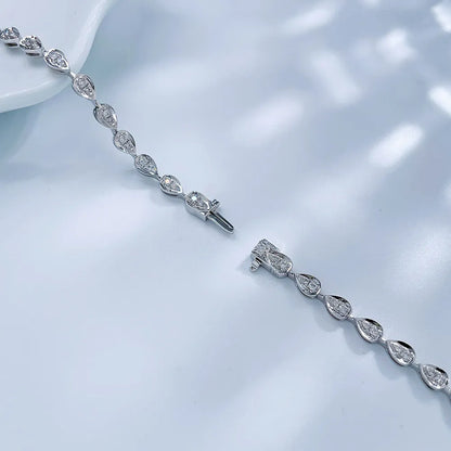 1.03 ct Statement Pear-Cut Lab-Grown Diamond Necklace in 18K White Gold