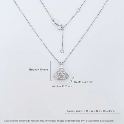 0.04 ct Celestial Pavé Round-Cut Lab-Grown Diamond Necklace in 18K White Gold – APYN0218-W
