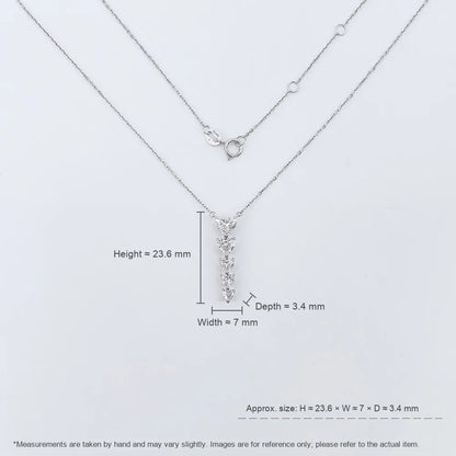 0.51 ct Stackable Heart-Cut Lab-Grown Diamond Necklace in 18K White Gold