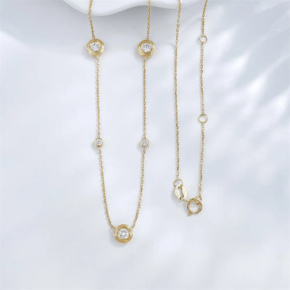 0.48 ctw Celestial Stackable Round-Cut Lab-Grown Diamond Necklace in 18K Yellow Gold – APYN0224-Y