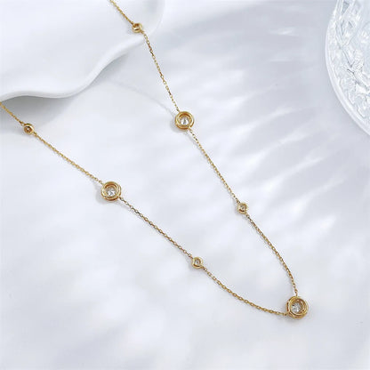 0.48 ctw Celestial Stackable Round-Cut Lab-Grown Diamond Necklace in 18K Yellow Gold – APYN0224-Y