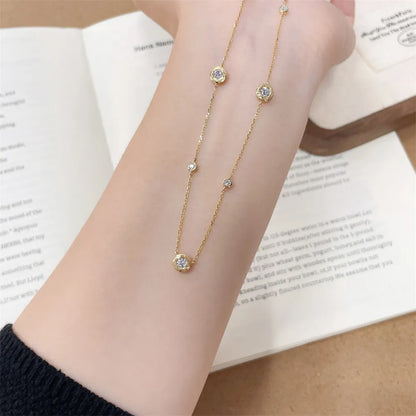 0.48 ctw Celestial Stackable Round-Cut Lab-Grown Diamond Necklace in 18K Yellow Gold – APYN0224-Y