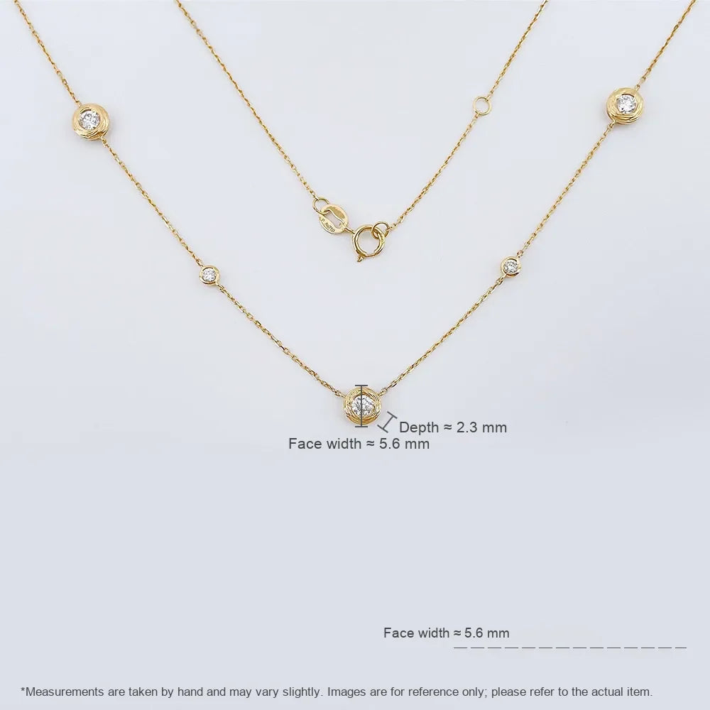 0.48 ctw Celestial Stackable Round-Cut Lab-Grown Diamond Necklace in 18K Yellow Gold – APYN0224-Y
