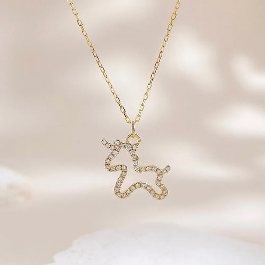 0.15 ctw Adjustable Round-Cut Lab-Grown Diamond Necklace in 18K Yellow Gold – APYN0226-Y