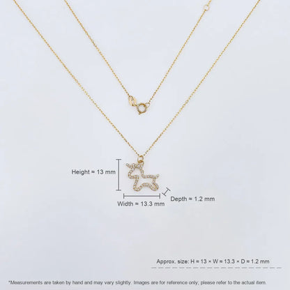 0.15 ctw Adjustable Round-Cut Lab-Grown Diamond Necklace in 18K Yellow Gold – APYN0226-Y
