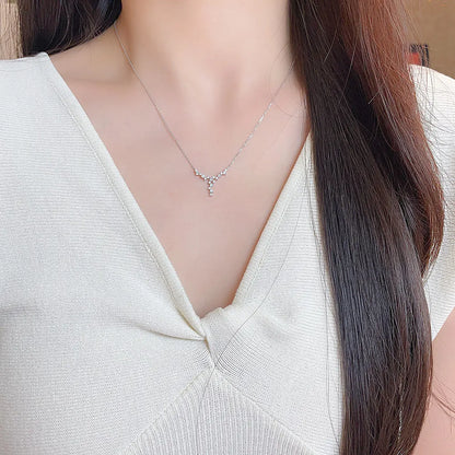 0.32 ctw Round-Cut Lab-Grown Diamond Necklace in 18K White Gold – APYN0227-W