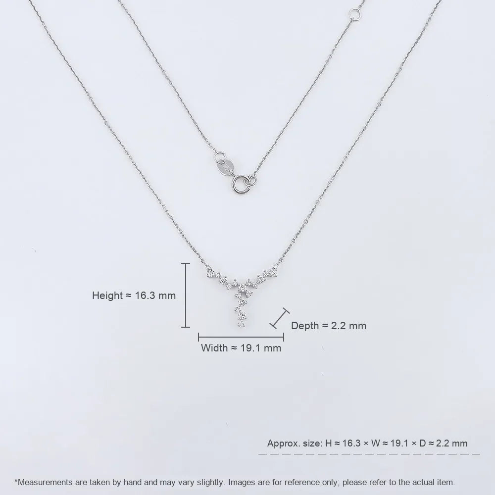 0.32 ctw Round-Cut Lab-Grown Diamond Necklace in 18K White Gold – APYN0227-W