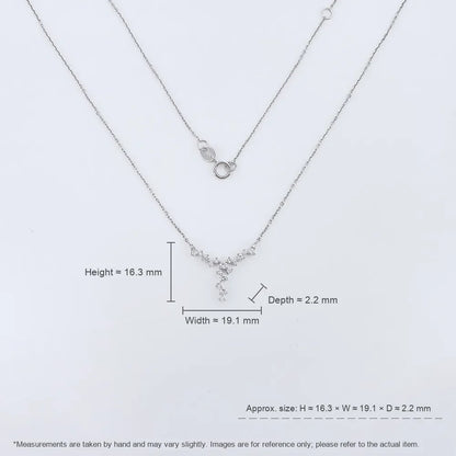 0.32 ctw Round-Cut Lab-Grown Diamond Necklace in 18K White Gold – APYN0227-W