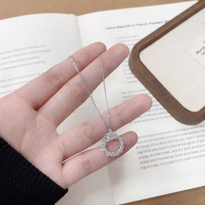 1.15 ctw Celestial Adjustable Round-Cut Lab-Grown Diamond Necklace in 18K White Gold – APYN0236-W