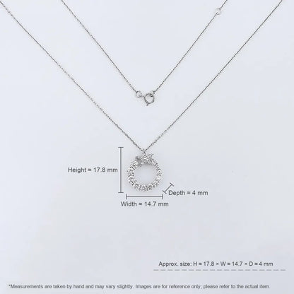 1.15 ctw Celestial Adjustable Round-Cut Lab-Grown Diamond Necklace in 18K White Gold – APYN0236-W