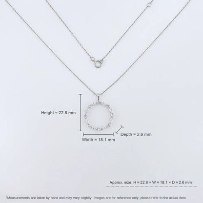 0.7 ctw Celestial Pavé Round-Cut Lab-Grown Diamond Necklace in 18K White Gold – APYN0237-W