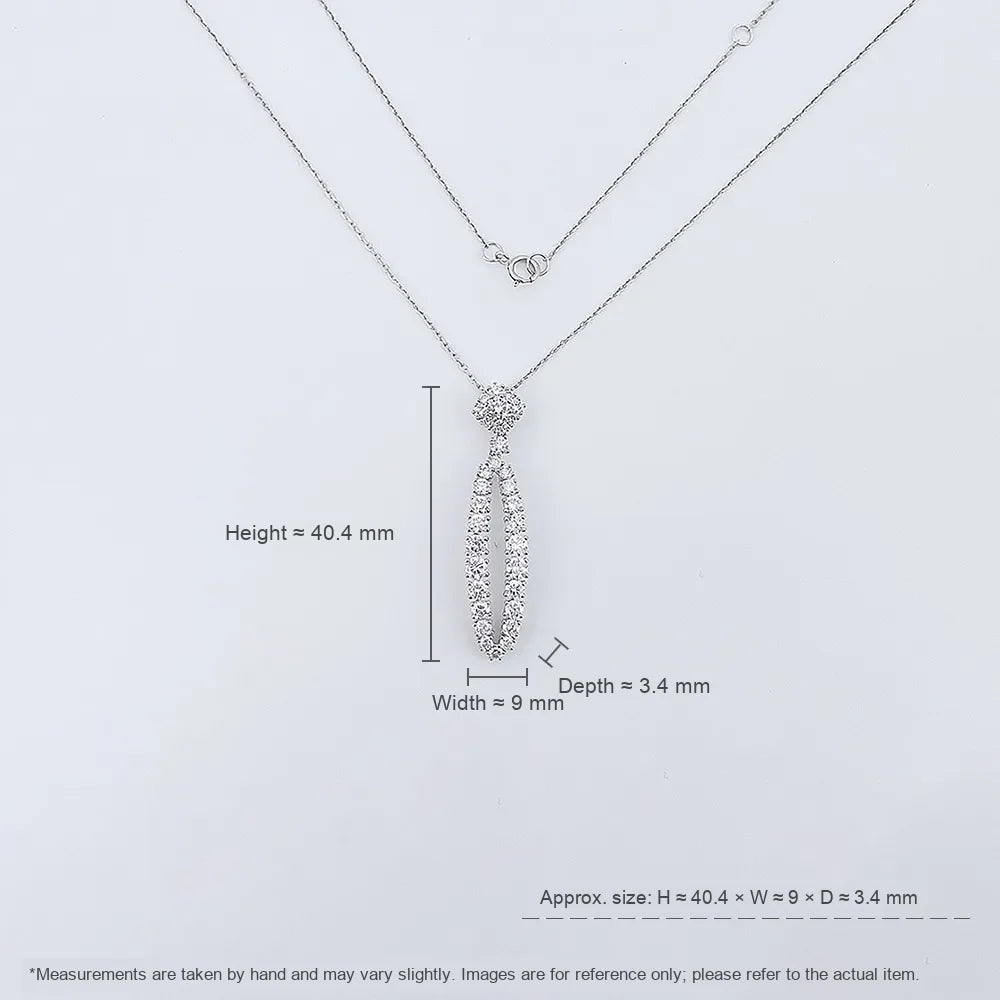 2.12 ctw Statement Adjustable Round-Cut Lab-Grown Diamond Necklace in 18K White Gold