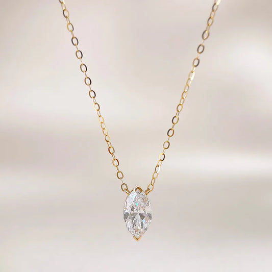 1.07 ct Celestial Adjustable Marquise-Cut Lab-Grown Diamond Necklace in 18K Yellow Gold