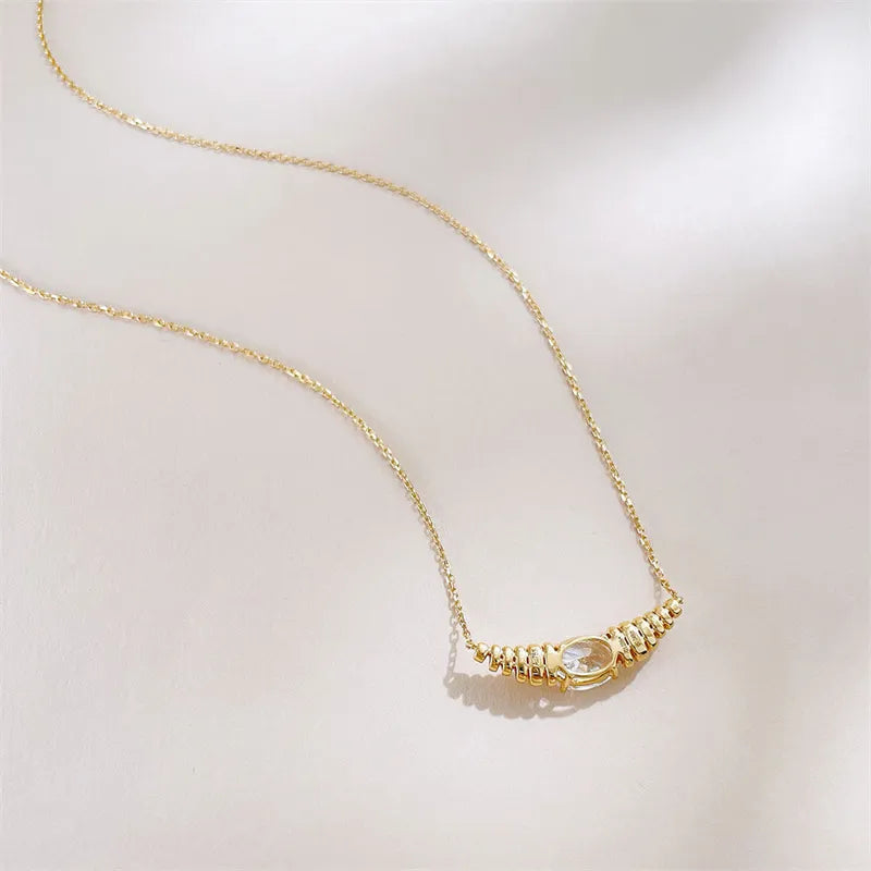 1.06 ct Vintage Adjustable Oval-Cut Lab-Grown Diamond Necklace in 18K Yellow Gold