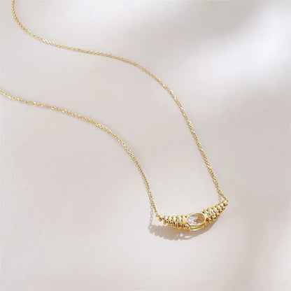 1.06 ct Vintage Adjustable Oval-Cut Lab-Grown Diamond Necklace in 18K Yellow Gold
