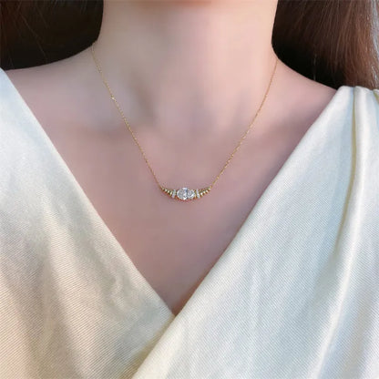 1.06 ct Vintage Adjustable Oval-Cut Lab-Grown Diamond Necklace in 18K Yellow Gold