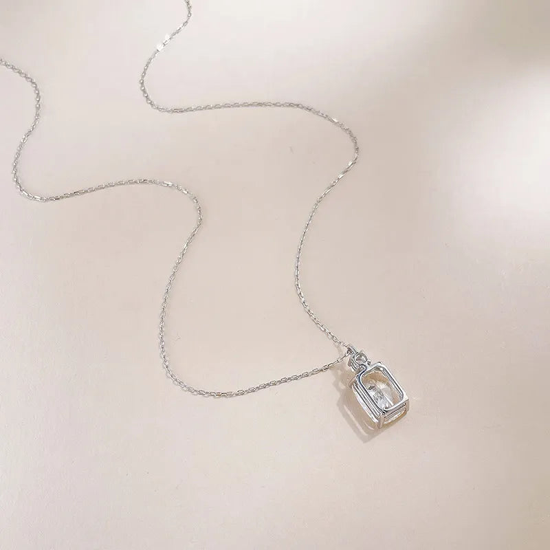 3 ct Vintage Adjustable Radiant-Cut Lab-Grown Diamond Necklace in 18K White Gold