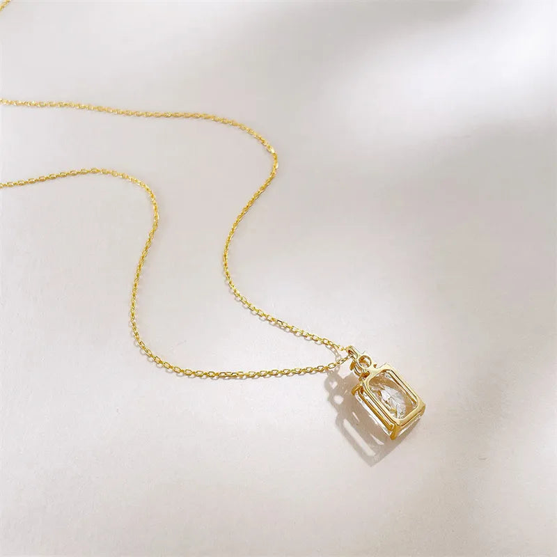 3.03 ct Vintage Adjustable Radiant-Cut Lab-Grown Diamond Necklace in 18K Yellow Gold