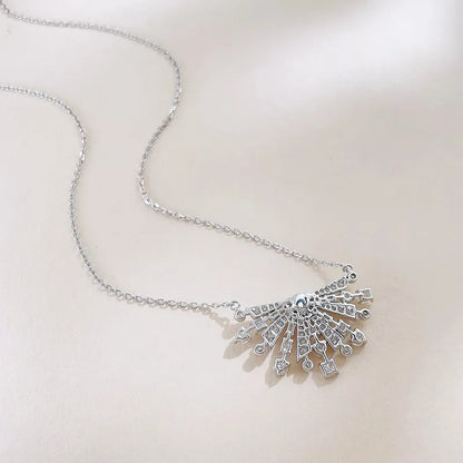 0.31 ct Pavé Mixed-Cut Lab-Grown Diamond Necklace in 18K White Gold – APYN0258-W