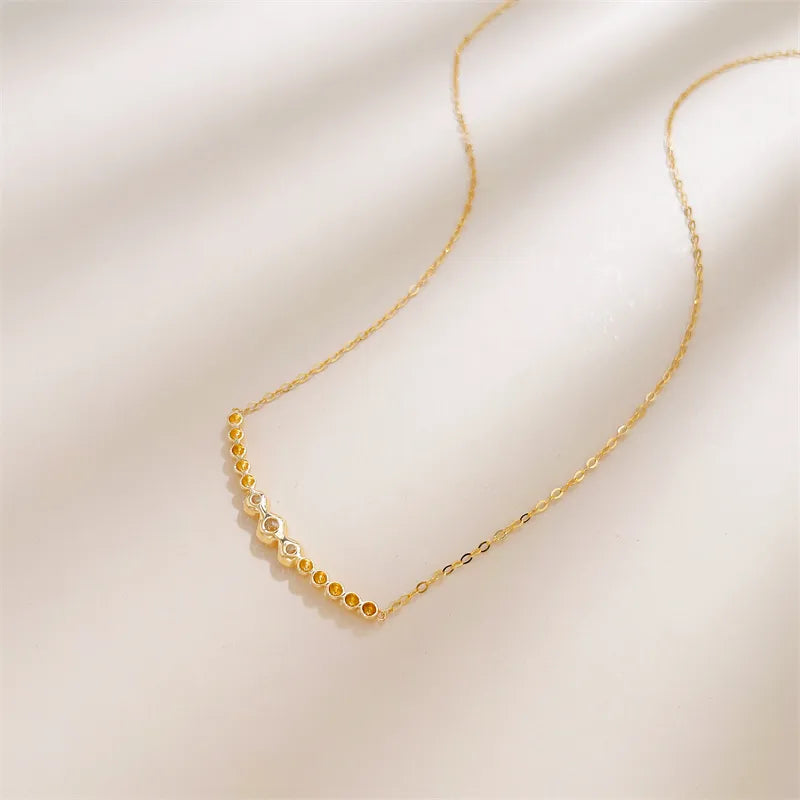0.25 ctw Adjustable Round-Cut Lab-Grown Diamond Necklace in 18K Yellow Gold – APYN0259-Y