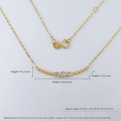 0.25 ctw Adjustable Round-Cut Lab-Grown Diamond Necklace in 18K Yellow Gold – APYN0259-Y