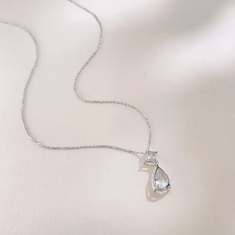 2.02 ct Minimalist Adjustable Mixed-Cut Lab-Grown Diamond Necklace in 18K White Gold