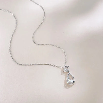 2.02 ct Minimalist Adjustable Mixed-Cut Lab-Grown Diamond Necklace in 18K White Gold