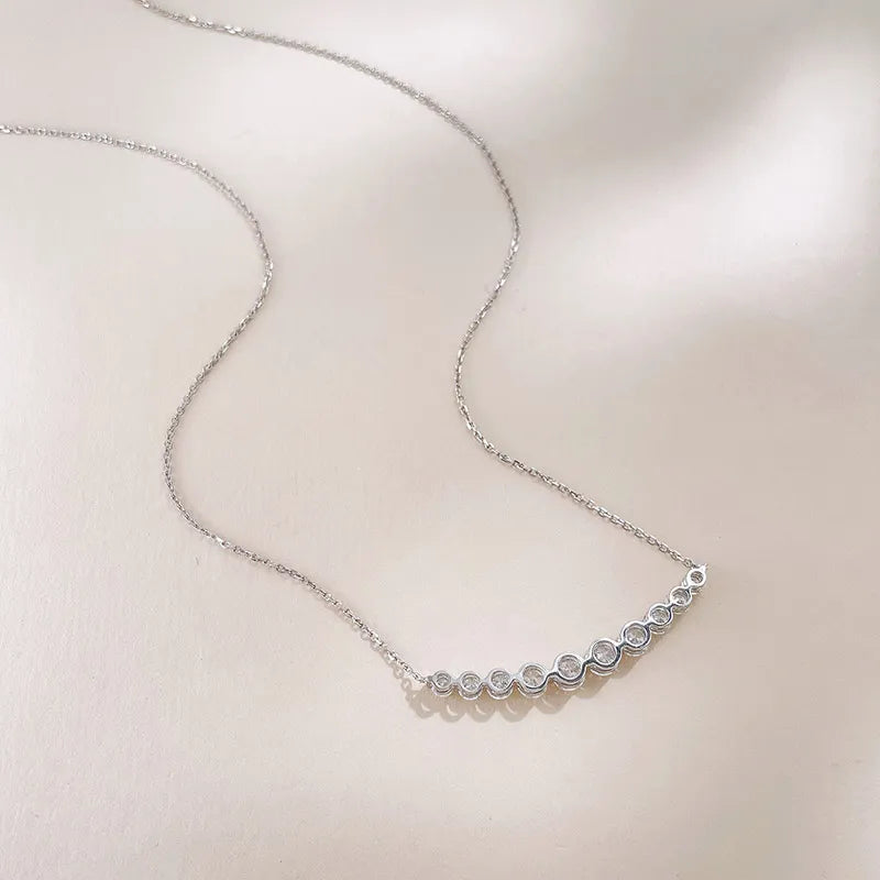 1.27 ctw Celestial Round-Cut Lab-Grown Diamond Necklace in 18K White Gold – APYN0272-W