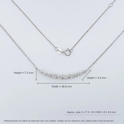 1.27 ctw Celestial Round-Cut Lab-Grown Diamond Necklace in 18K White Gold – APYN0272-W