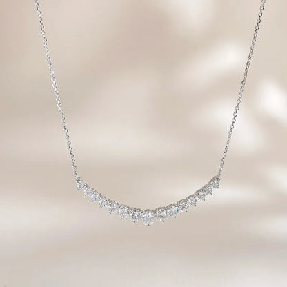 1.31 ctw Celestial Round-Cut Lab-Grown Diamond Necklace in 18K White Gold – APYN0273-W