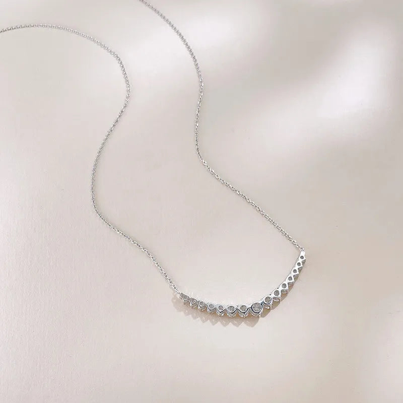 1.31 ctw Celestial Round-Cut Lab-Grown Diamond Necklace in 18K White Gold – APYN0273-W