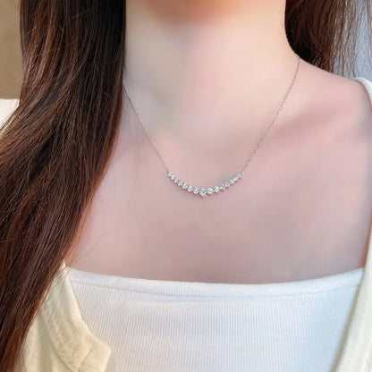 1.31 ctw Celestial Round-Cut Lab-Grown Diamond Necklace in 18K White Gold – APYN0273-W