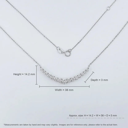 1.31 ctw Celestial Round-Cut Lab-Grown Diamond Necklace in 18K White Gold – APYN0273-W