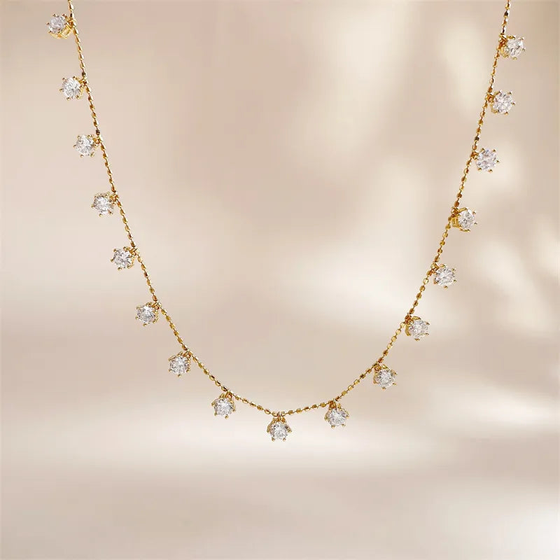 2.3 ctw Celestial Stackable Pear-Cut Lab-Grown Diamond Necklace in 18K Yellow Gold