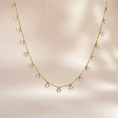 2.3 ctw Celestial Stackable Pear-Cut Lab-Grown Diamond Necklace in 18K Yellow Gold