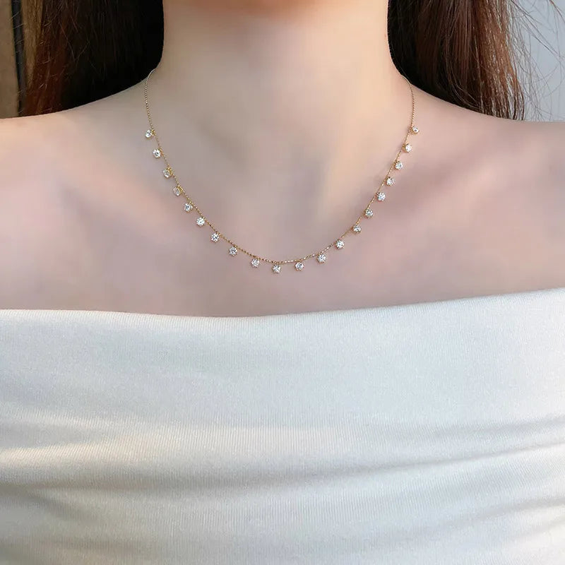2.3 ctw Celestial Stackable Pear-Cut Lab-Grown Diamond Necklace in 18K Yellow Gold