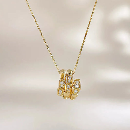 0.13 ctw Emerald-Cut Lab-Grown Diamond Necklace in 18K Yellow Gold